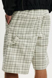 Baggy Worker Short, STONE CHECK - example image 4