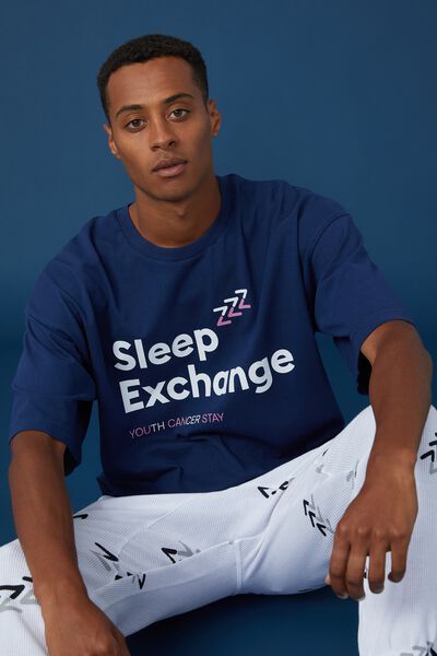 Sleep Exchange Oversized T-Shirt, LCN SFA INDIGO / SLEEP EXCHANGE