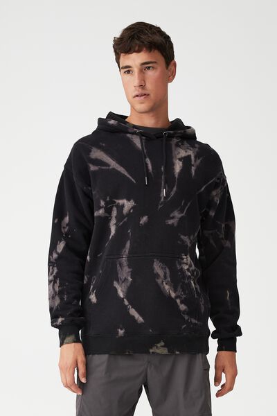 Active Pullover Hood, BLACKED OUT TIE DYE