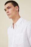 Linen Long Sleeve Shirt, WHITE - alternate image 4