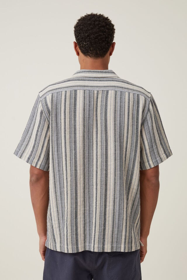 Camisas - Palma Short Sleeve Shirt, BLACK MULTI STRIPE