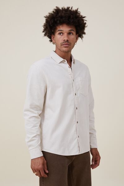 Portland Long Sleeve Shirt, BONE CORD