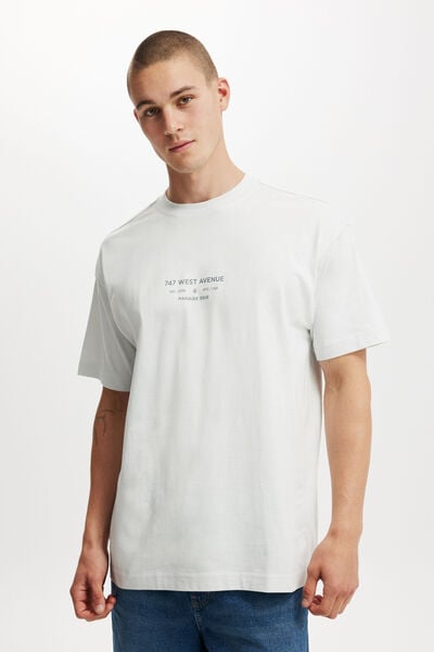 Box Fit Easy T-Shirt, BABY BLUE/747 WEST AVENUE