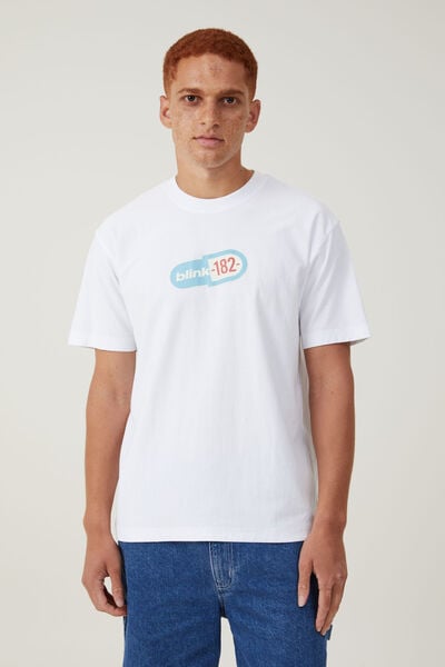 Camiseta - Blink 182 Loose Fit T-Shirt, LCN MT WHITE/PILL LOGO