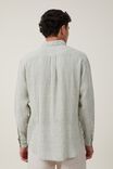 Linen Long Sleeve Shirt, SEA FOAM STRIPE - alternate image 3