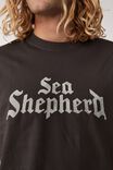 Sea Shepherd Loose Fit T-Shirt, LCN SEA FADED SLATE/METAL LOGO
