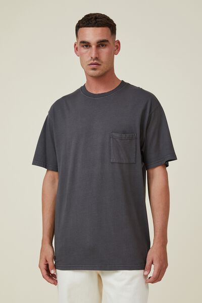Loose Fit T-Shirt, WASHED BLACK