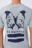 Tbar Collab Music T-Shirt, LCN WMG BLUE HAZE/ED SHEERAN - BUTTERFLY
