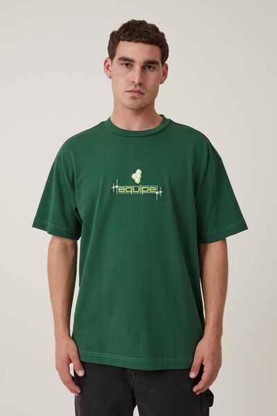 Box Fit Graphic T-Shirt, IRISH GREEN/EQUIPE LOGO