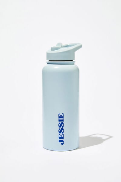 Personalised Metal Drink Bottle, PALE BLUE