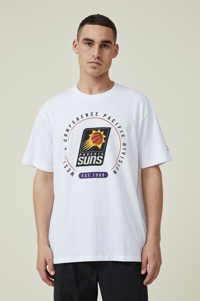 Active Nba Logo T-Shirt, LCN NBA WHITE / PHOENIX SUNS CIRCLE LOCK UP