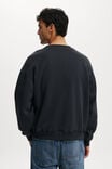 Box Fit Crew Sweater, WASHED BLACK - alternate image 3