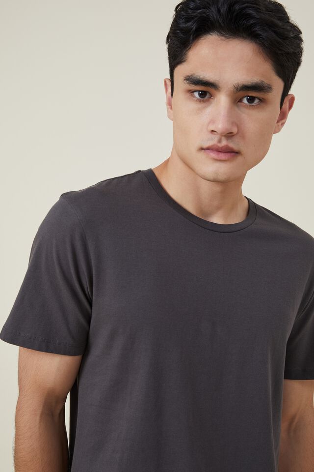 Organic Longline T-Shirt, FADED SLATE