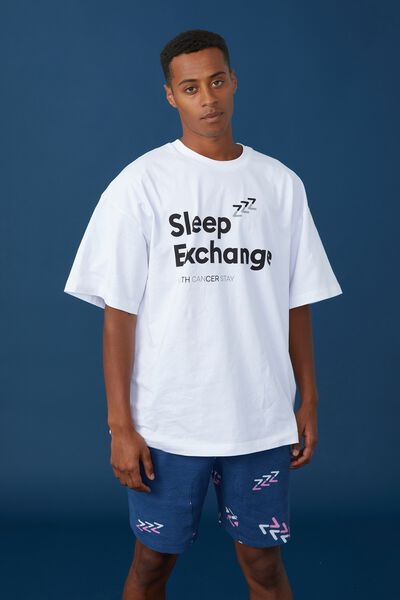 Sleep Exchange Oversized T-Shirt, LCN SFA WHITE / SLEEP EXCHANGE