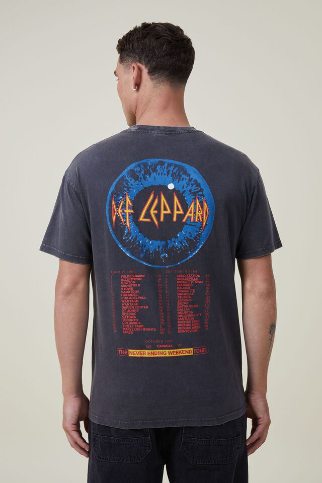 Camiseta - Premium Loose Fit Music T-Shirt, LCN BRA FADED SLATE/DEF LEPPARD - ADRENALIZE