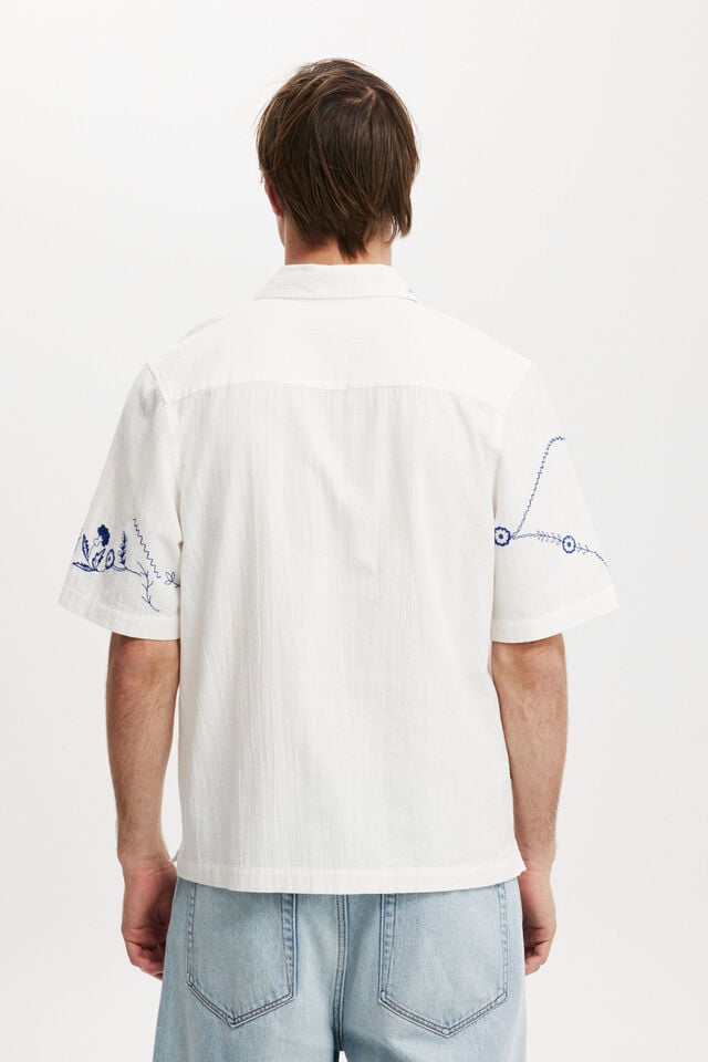 Cabana Short Sleeve Shirt, WHITE FLORAL