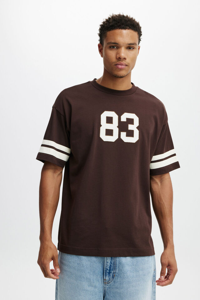 Camiseta - Box Fit College T-Shirt, DARK OAK/83