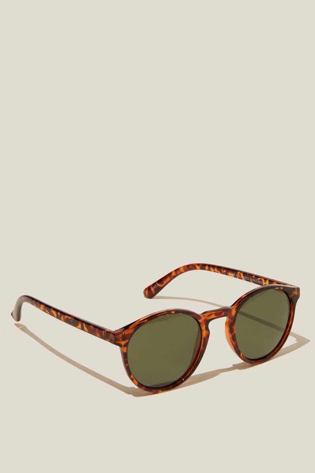 Lorne Polarized Sunglasses, TORT/GREEN
