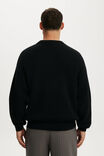 Box Fit Crew Knit, JET BLACK - example image 3