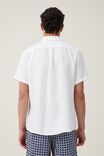 Linen Short Sleeve Shirt, WHITE - alternate image 3