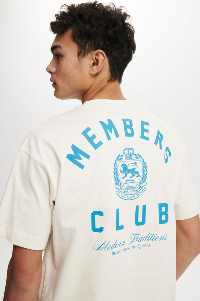 Box Fit Graphic T-Shirt, CREAMPUFF/MEMBERS CLUB BLUE