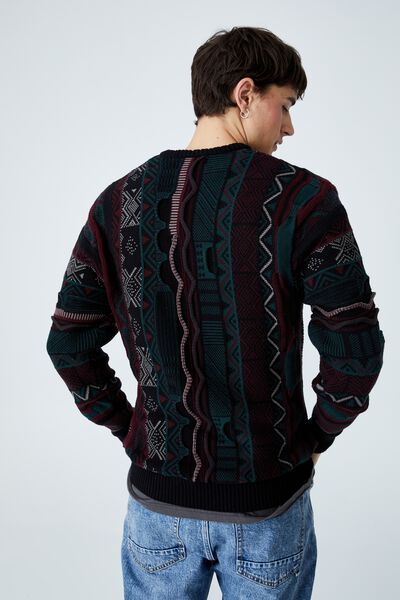 14336円 期間限定特別価格 コットンオン メンズ ニットセーター アウター Men's Vintage-Inspired Knit Cardigan Sweater Chocolate Pattern