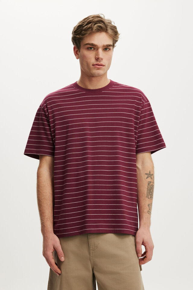 Everyday Fit T-Shirt, WINTER FIG / OAT STRIPE