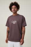Los Angeles Lakers Nba Box Fit T-Shirt, LCN NBA WASHED CHOCOLATE/LOS ANGELES LAKERS - alternate image 1