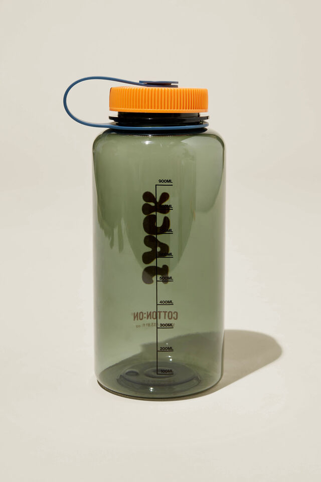 Personalised Hiking Drink Bottle, BLACK/ORANGE/NAVY