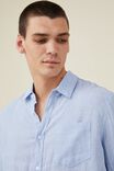 Linen Long Sleeve Shirt, COASTAL BLUE - alternate image 4