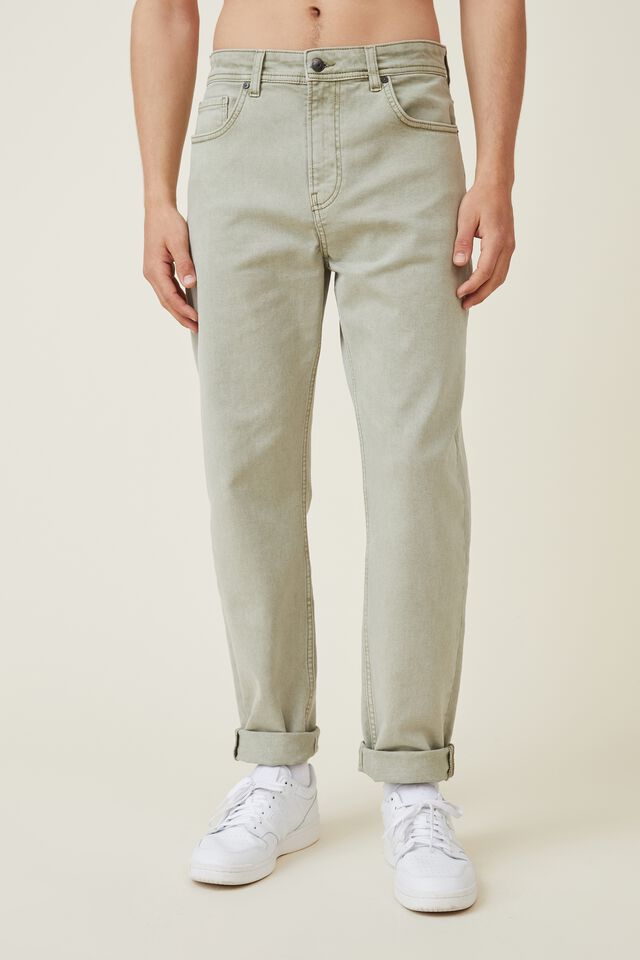 Relaxed Tapered Jean, PALE GREEN