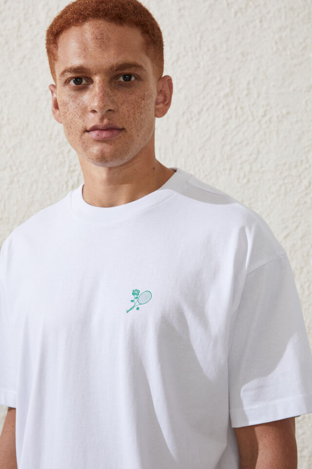 Active Kokkinakis T-Shirt, LCN TK WHITE/ OPEN COURTS