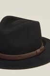Chapéu - Wide Brim Felt Hat, BLACK - vista alternativa 2