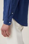 Linen Long Sleeve Shirt, FADED NAVY - alternate image 4