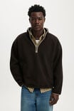 Polar 1/4 Zip Fleece, BITTER BROWN - example image 1