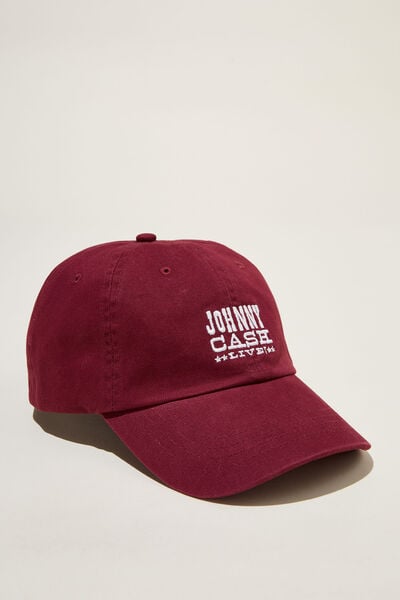 Special Edition Dad Hat, LCN MT BURGUNDY/JOHNNY CASH-LIVE!
