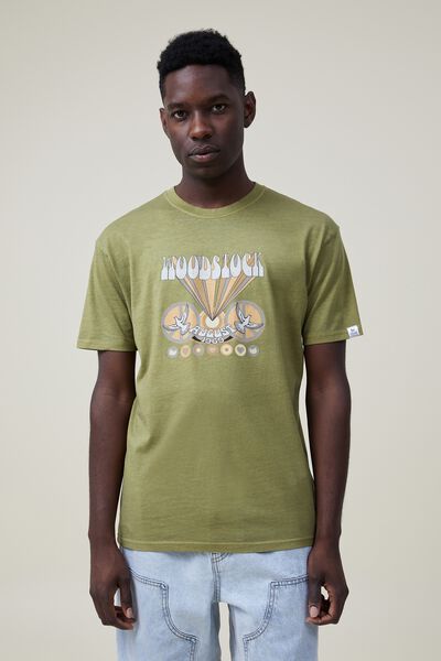 Woodstock Loose Fit T-Shirt, LCN PER BLAIR GREEN/DOVE