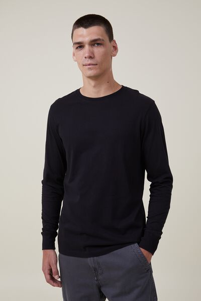 Organic Long Sleeve T-Shirt, BLACK