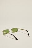 The Streamline Sunglasses, GOLD / BLACK / GREEN - alternate image 3