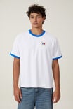 Soccer T-Shirt, WHITE/SKYDIVER BLUE - alternate image 1