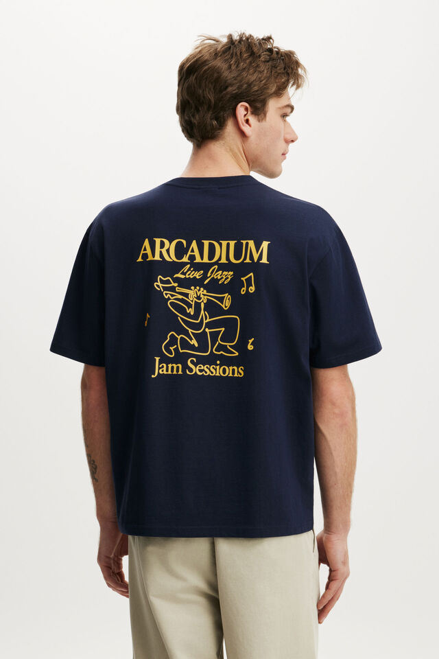 Everyday Fit Graphic T-Shirt, VINTAGE NAVY / LIVE JAZZ