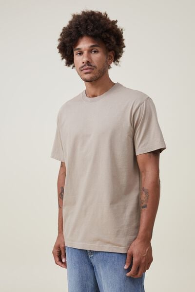 Organic Loose Fit T-Shirt, GRAVEL STONE
