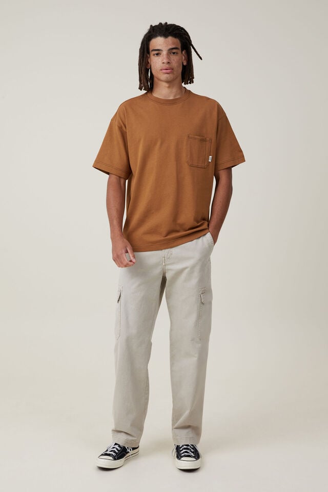 Box Fit Pocket T-Shirt, GINGER / CIVIC CONTRAST