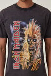Iron Maiden Loose Fit T-Shirt, LCN IM WASHED BLACK/IRON MAIDEN - EDDIE - vista alternativa 4