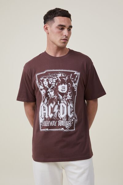 Loose Fit Music T-Shirt, LCN PER WOODCHIP/ACDC - HIGHWAY TO HELL