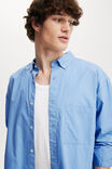 Oversized Long Sleeve Shirt, CORNFLOUR BLUE - alternate image 4