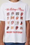 Mtv X Rolling Stones Loose Fit T-Shirt, LCN BRA WHITE/MULTI LOGO - alternate image 4