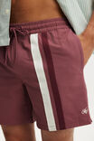 Stretch Swim Short, MAROON PANEL SEERSUCKER - example image 2