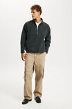Teddy 1/2 Zip Fleece, BLACK - example image 2