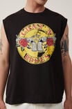 Guns N Roses Oversized Muscle Tank, LCN BRA BLACK / GUNS N ROSES - FADED LOGO - alternate image 4